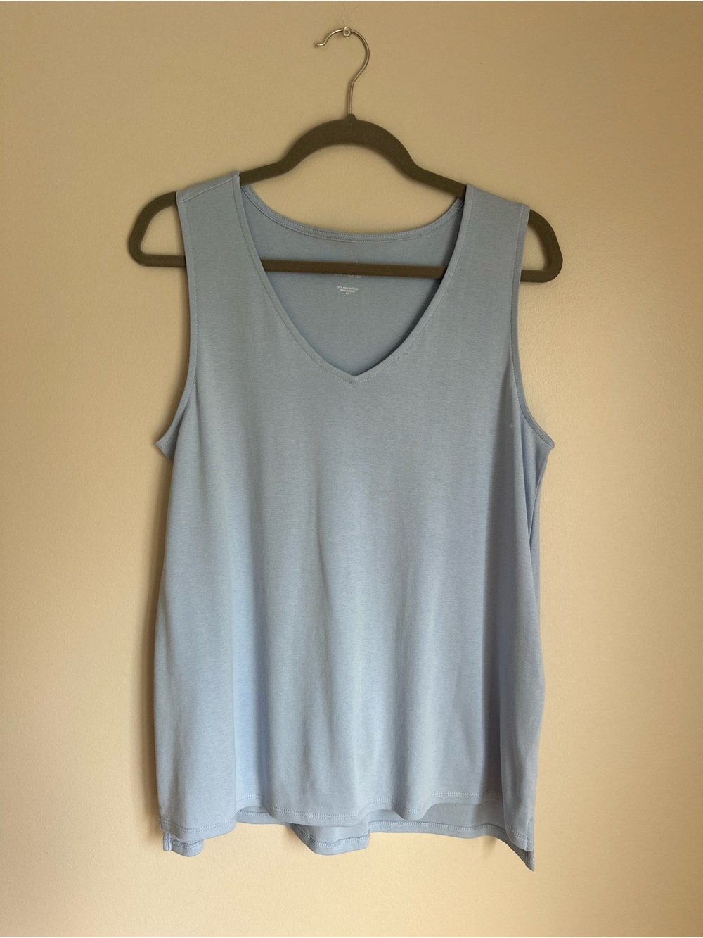 J. Jill Pima V-Neck Tank Top Bundle Navy Light Blue Casual 100% Cotton Medium - Picture 2 of 11